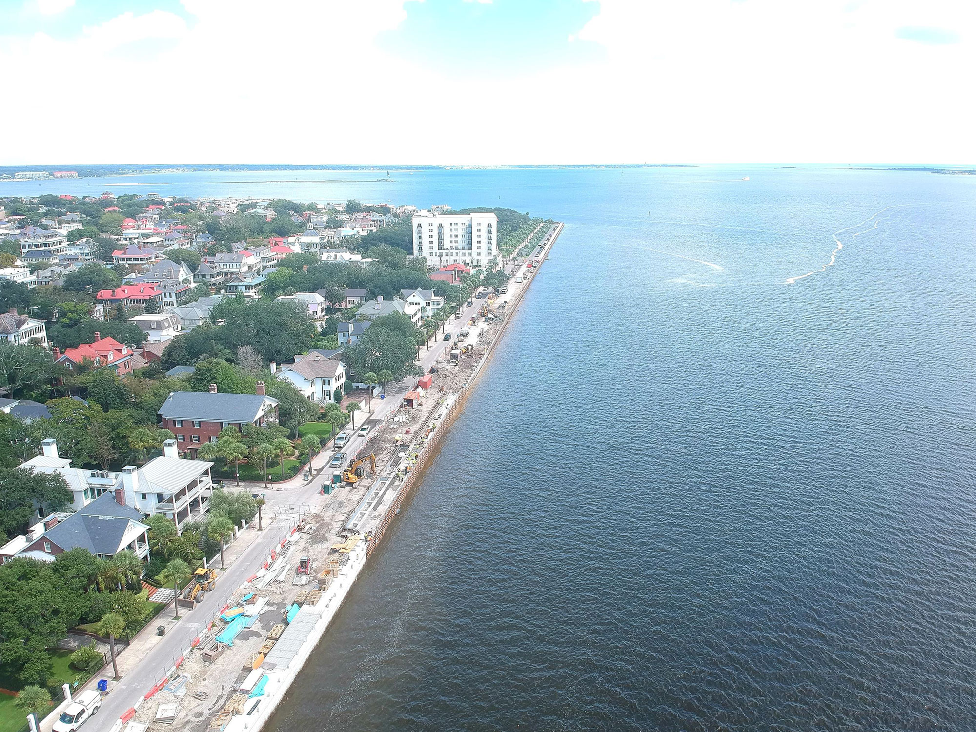 Low Battery Seawall Repair – aerial view